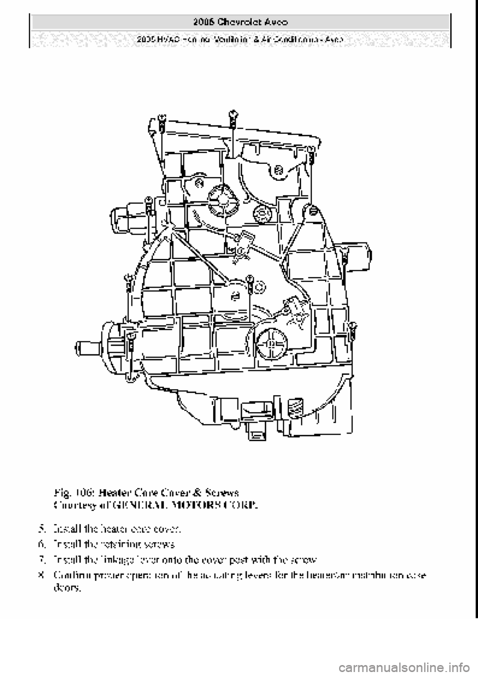 CHEVROLET AVEO 2002  Service Repair Manual 