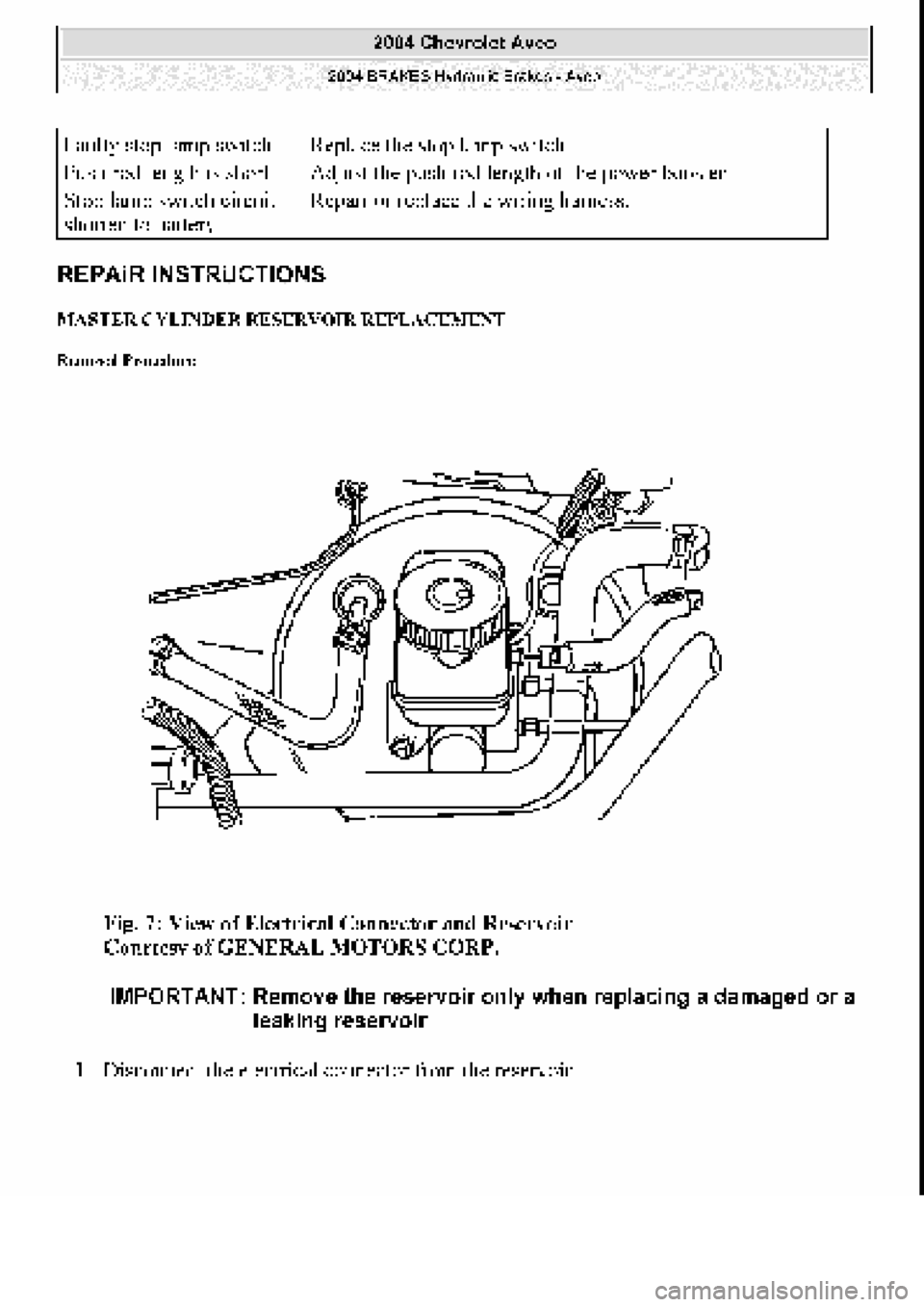 CHEVROLET AVEO 2002  Service Repair Manual 