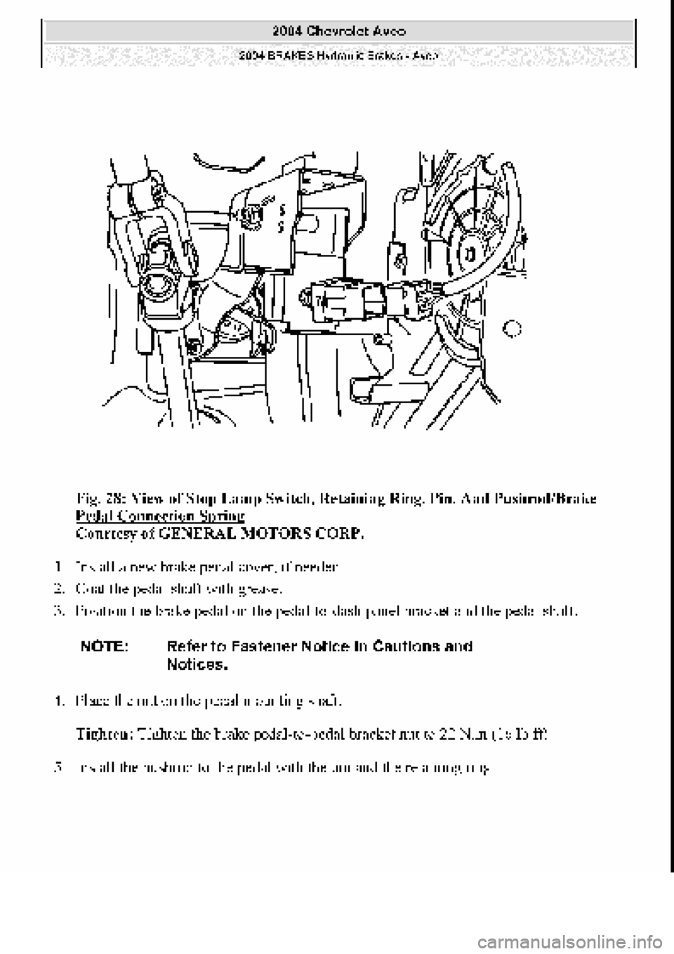 CHEVROLET AVEO 2002  Service Repair Manual 