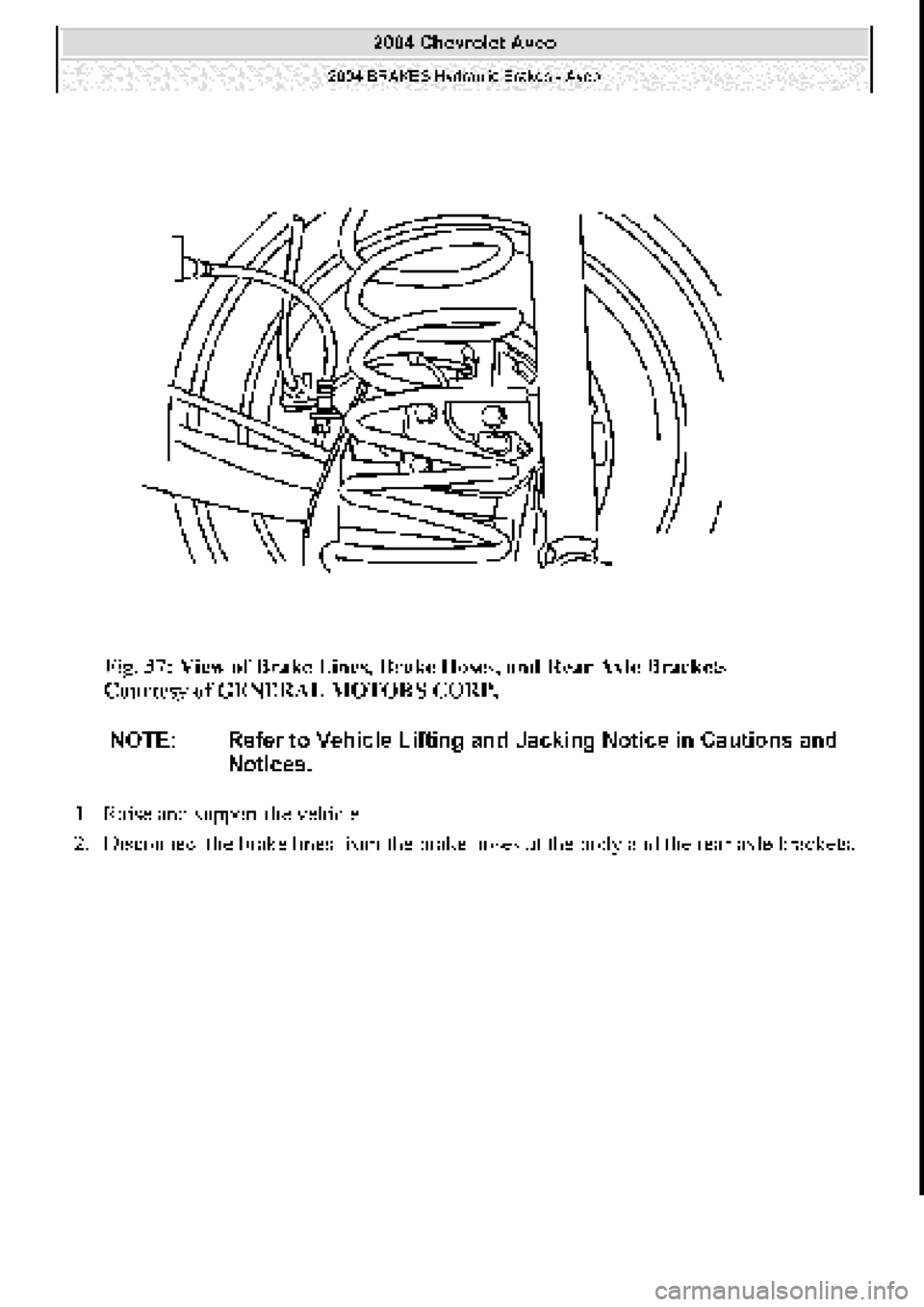 CHEVROLET AVEO 2002  Service Repair Manual 
