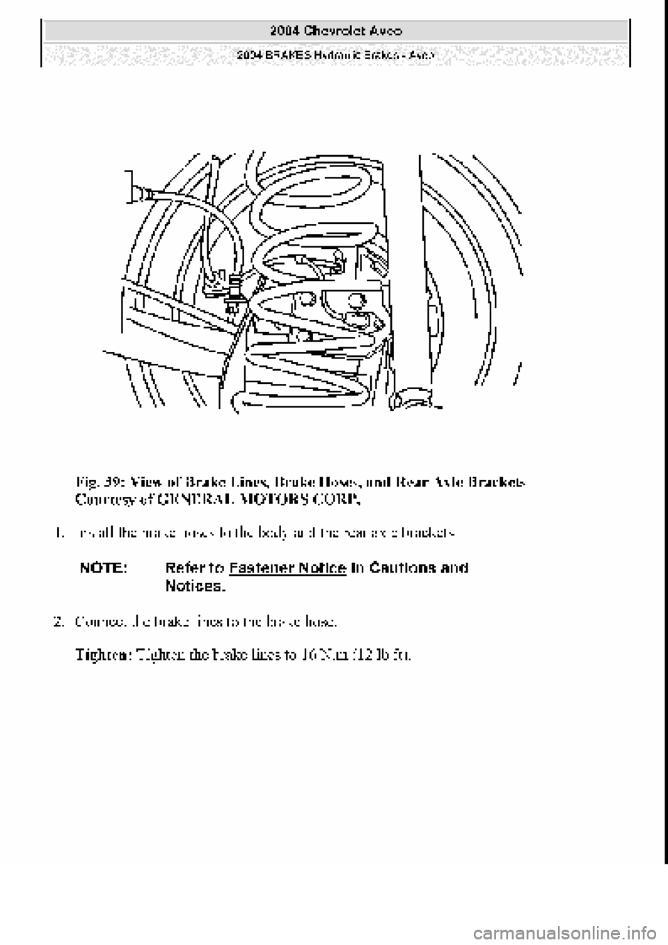 CHEVROLET AVEO 2002  Service Repair Manual 