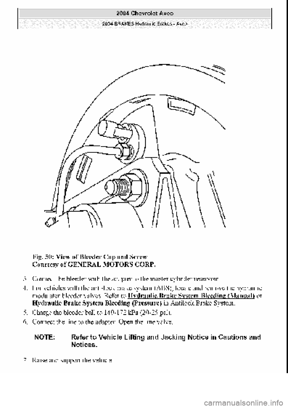 CHEVROLET AVEO 2002  Service Repair Manual 