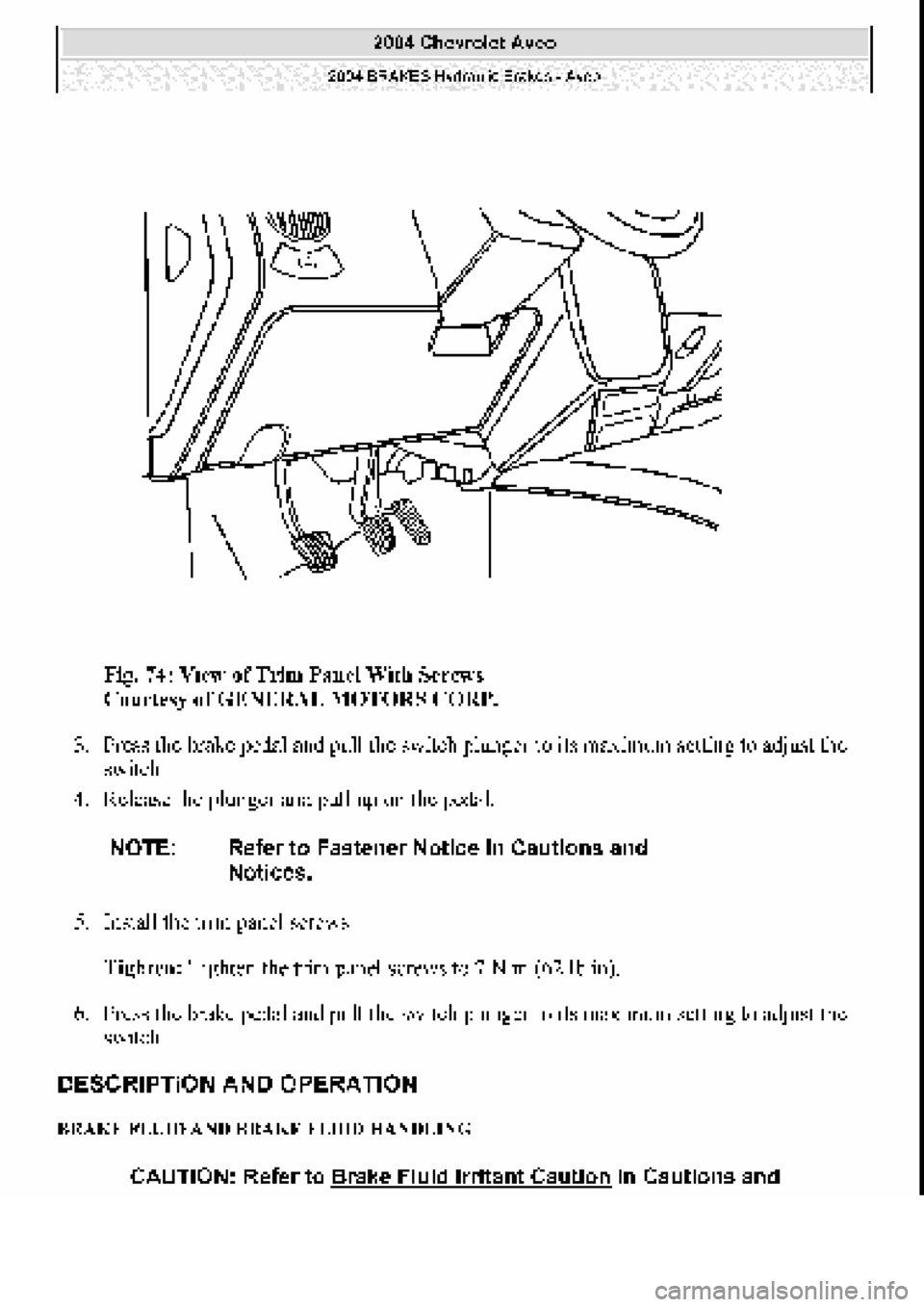 CHEVROLET AVEO 2002  Service Repair Manual 