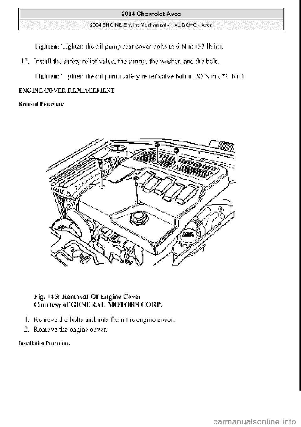 CHEVROLET AVEO 2002  Service Repair Manual 