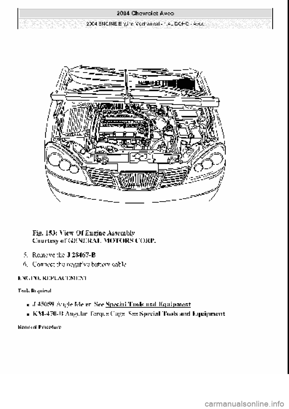 CHEVROLET AVEO 2002  Service Repair Manual 