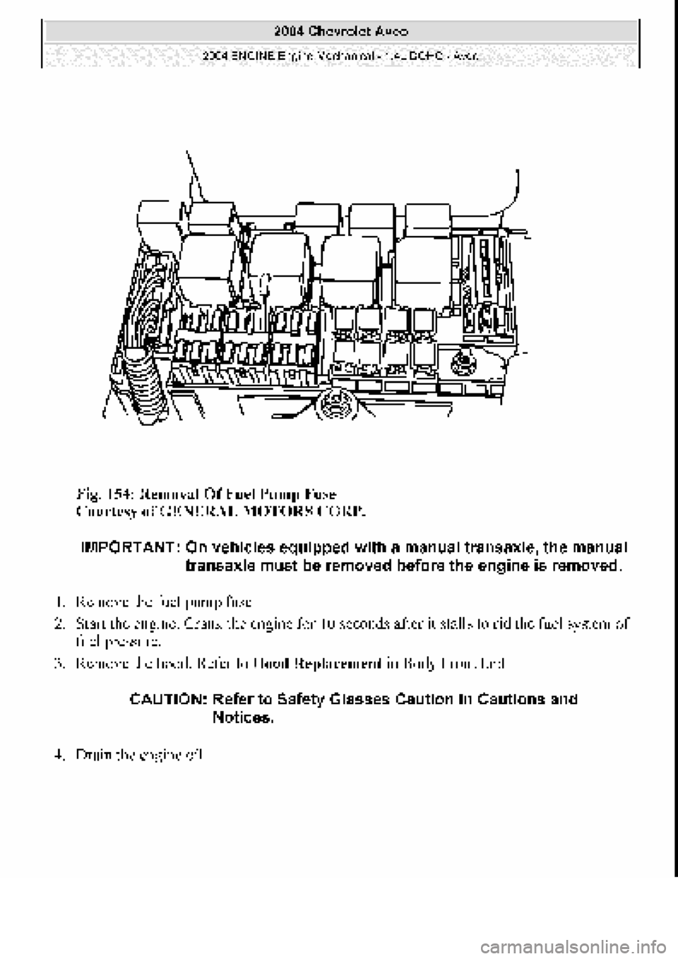 CHEVROLET AVEO 2002  Service Repair Manual 