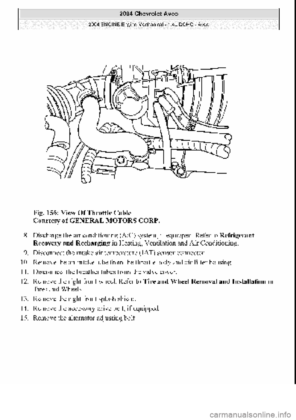 CHEVROLET AVEO 2002  Service Repair Manual 