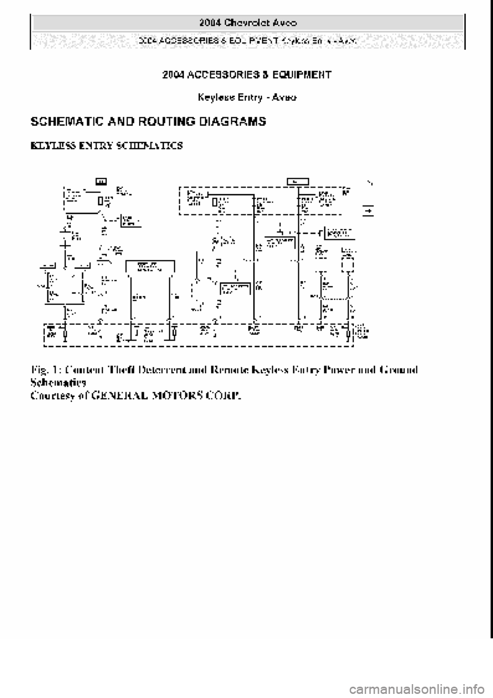 CHEVROLET AVEO 2002  Service Repair Manual 