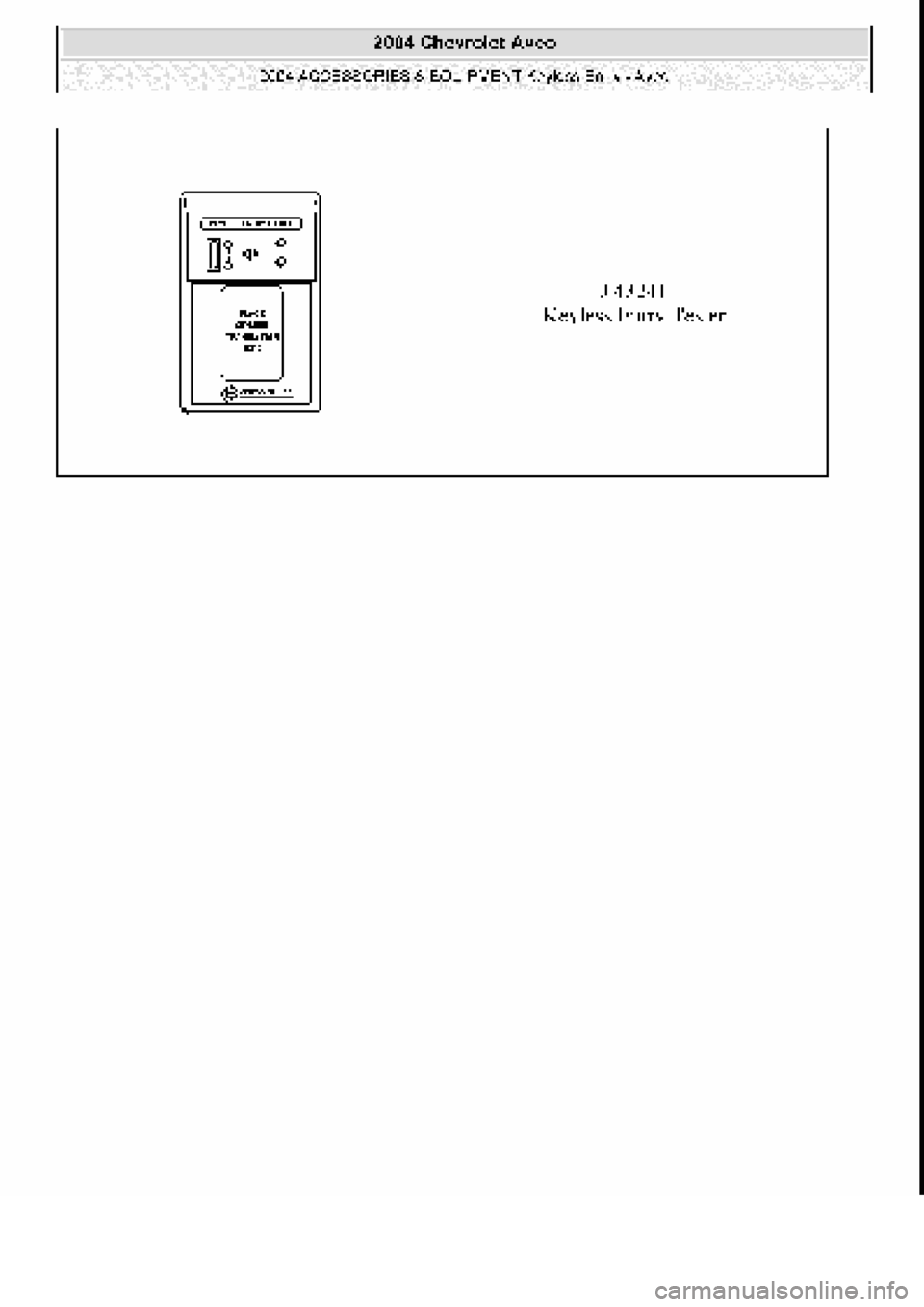CHEVROLET AVEO 2002  Service Repair Manual 