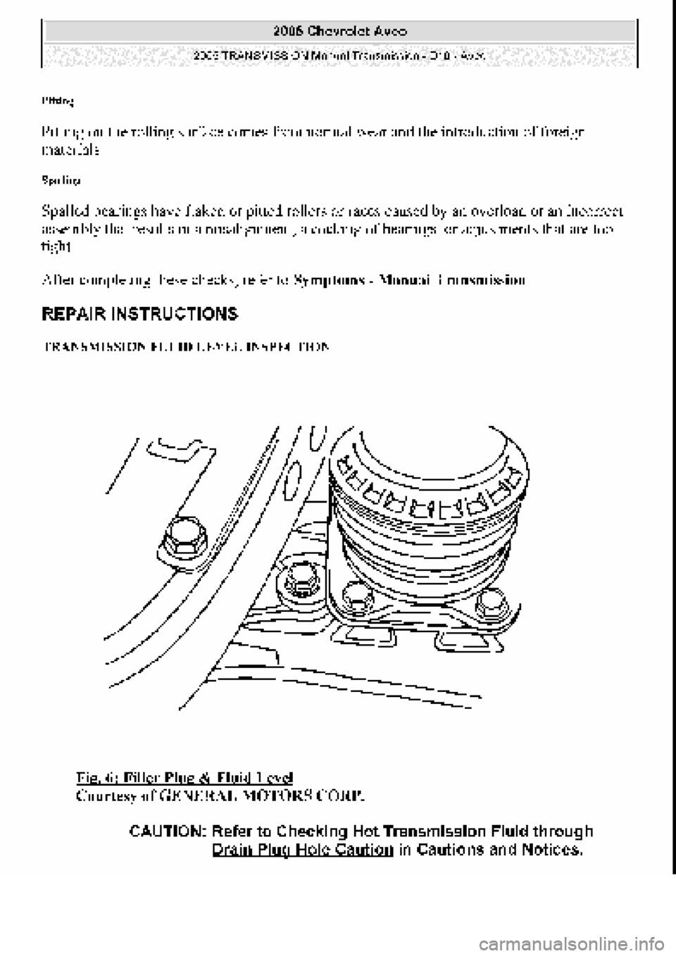 CHEVROLET AVEO 2002  Service Repair Manual 