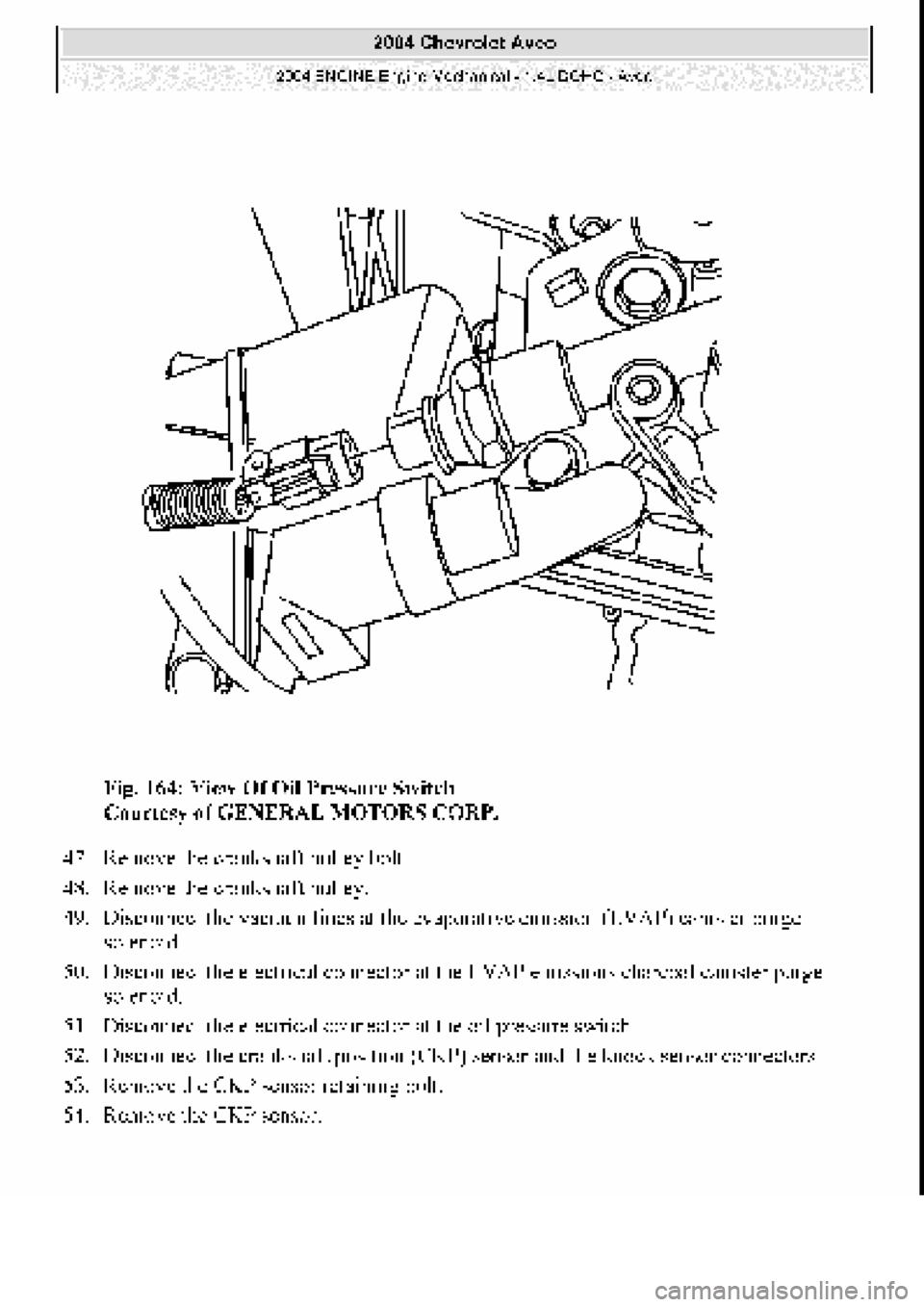 CHEVROLET AVEO 2002  Service Repair Manual 