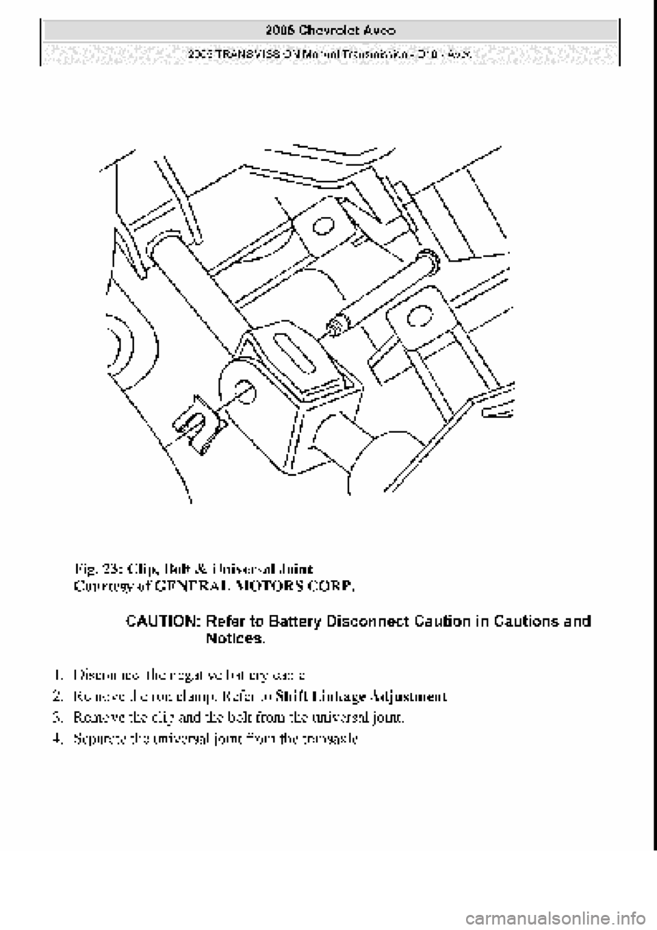 CHEVROLET AVEO 2002  Service Repair Manual 
