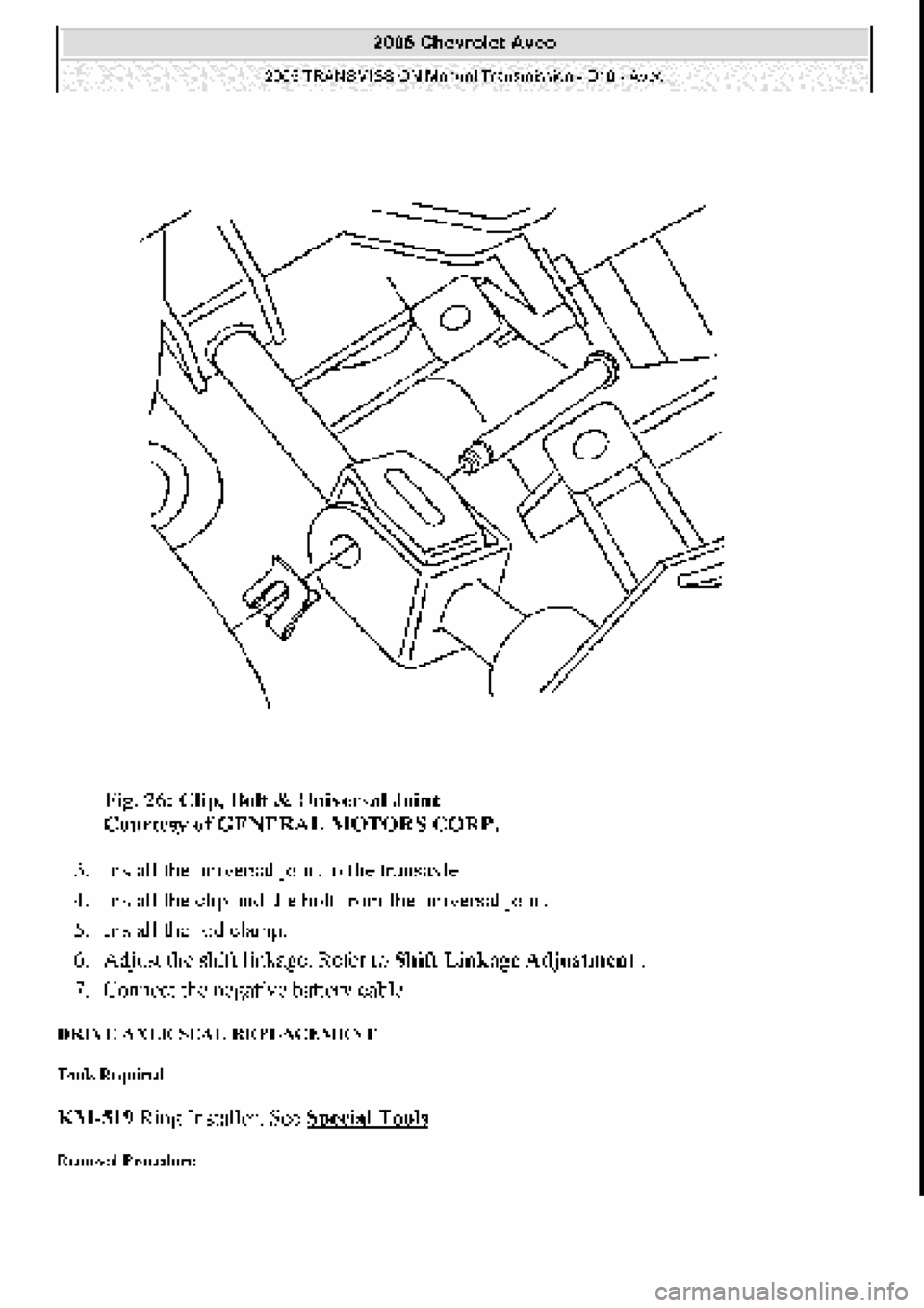 CHEVROLET AVEO 2002  Service Repair Manual 