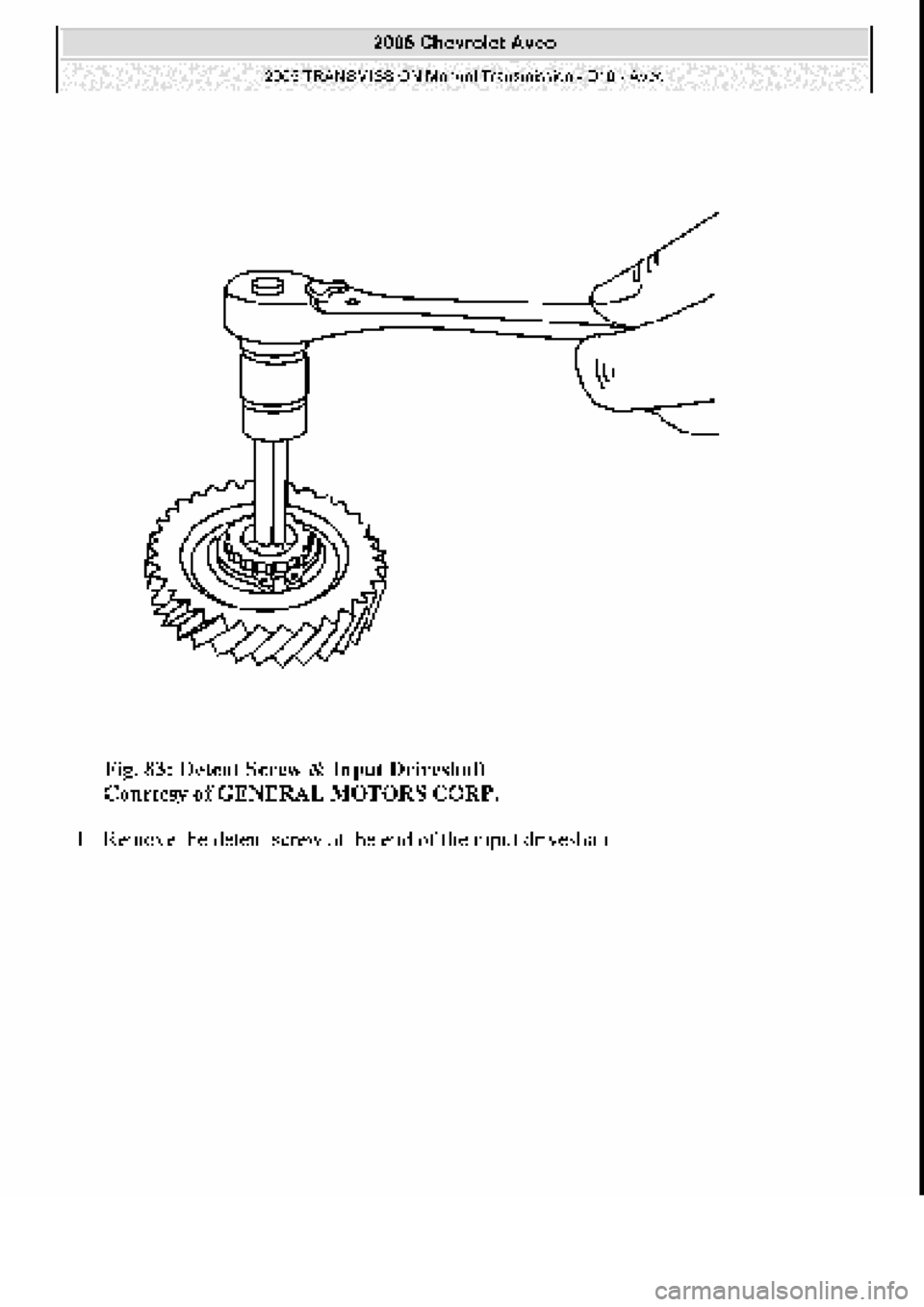 CHEVROLET AVEO 2002  Service Repair Manual 