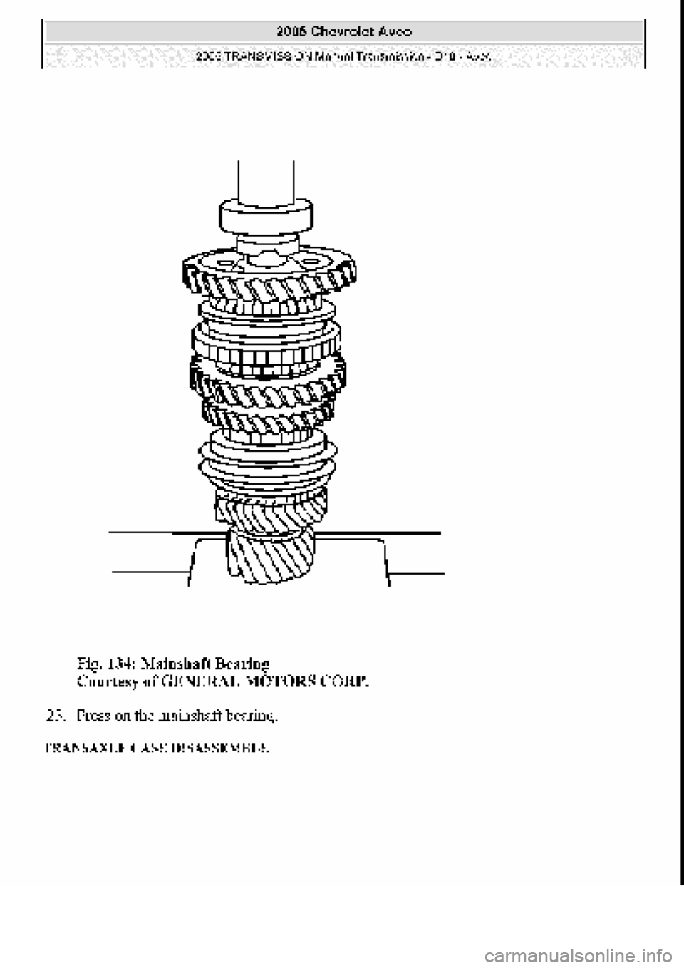 CHEVROLET AVEO 2002  Service Repair Manual 