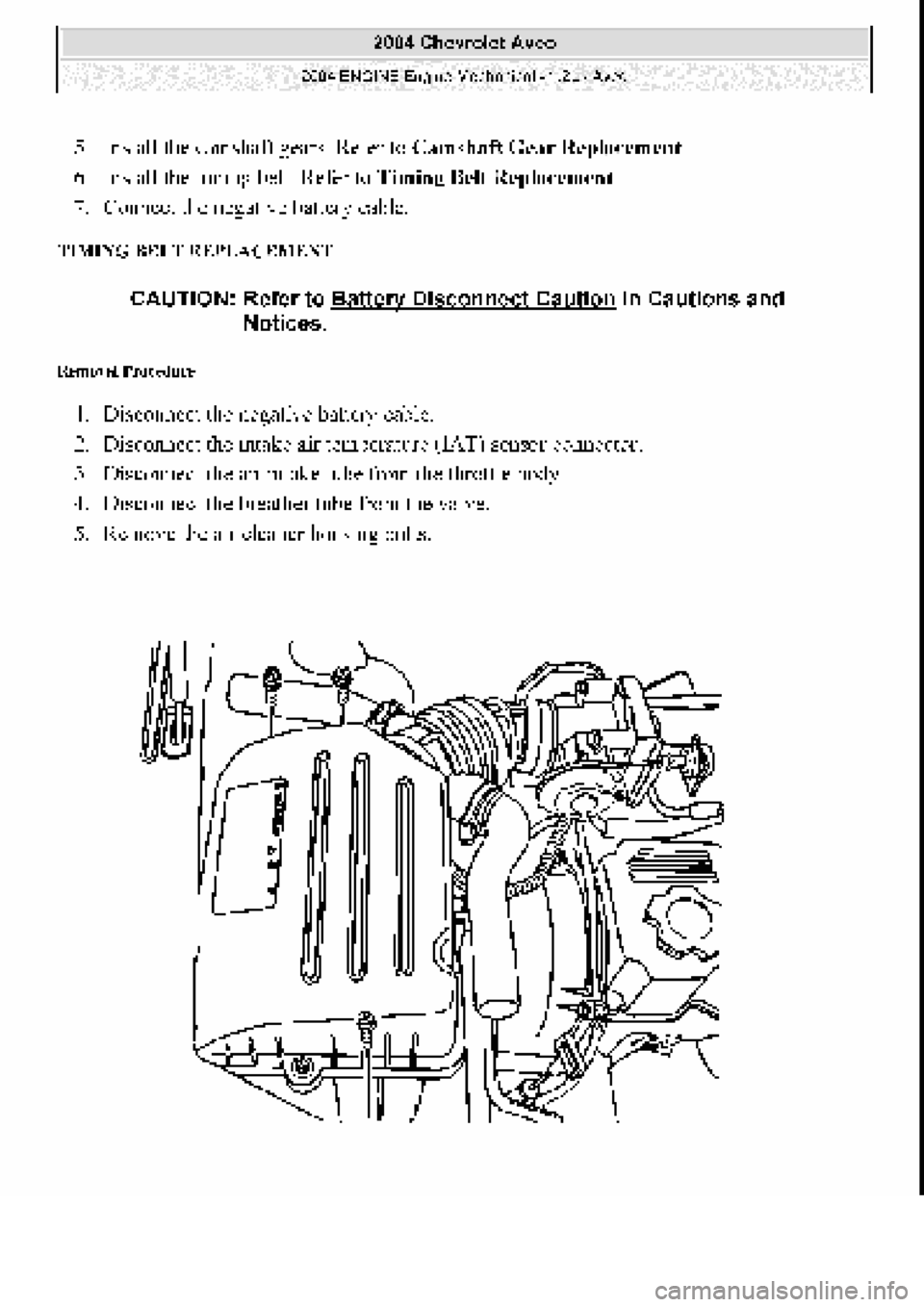 CHEVROLET AVEO 2002  Service Repair Manual 