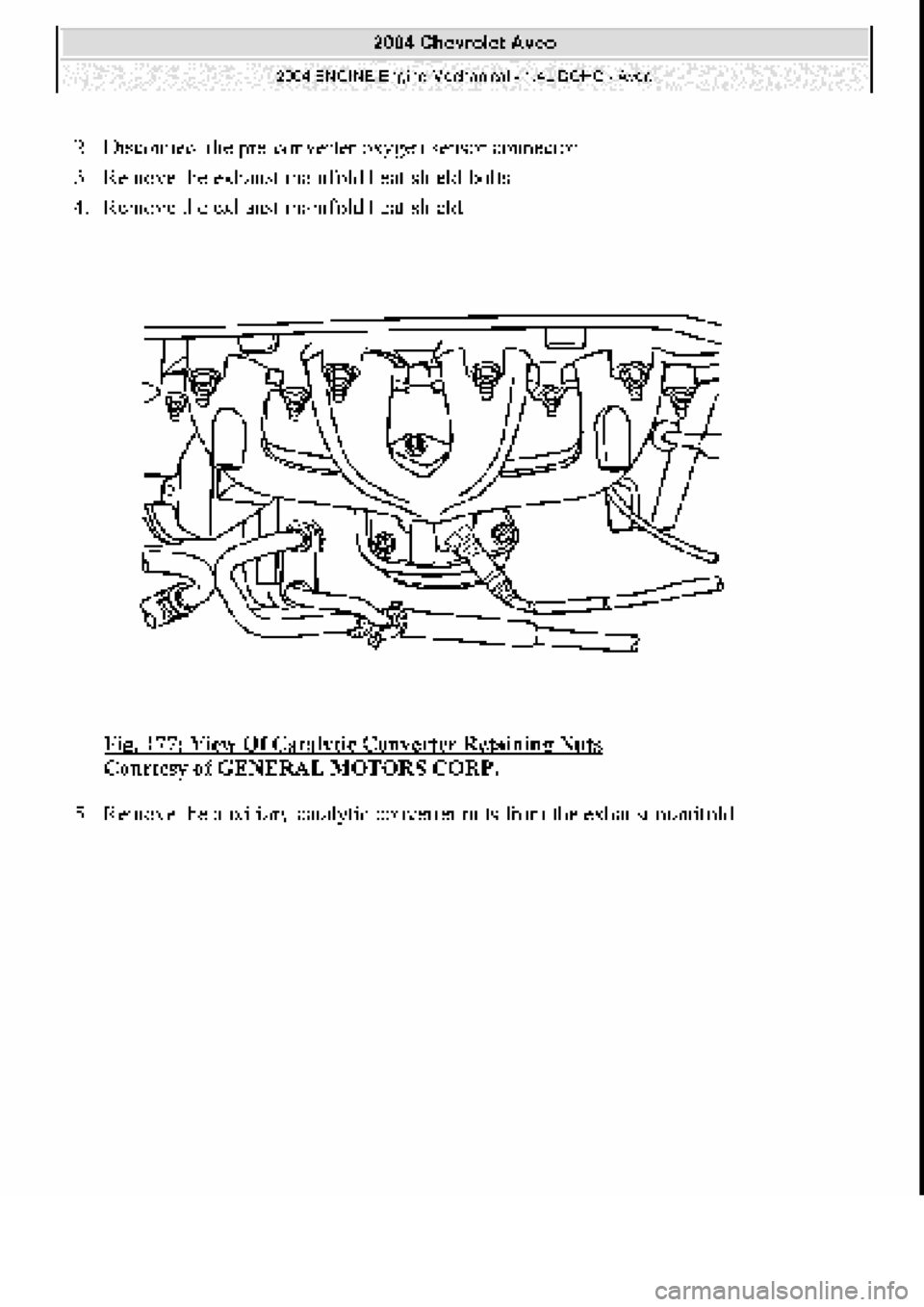 CHEVROLET AVEO 2002  Service Repair Manual 