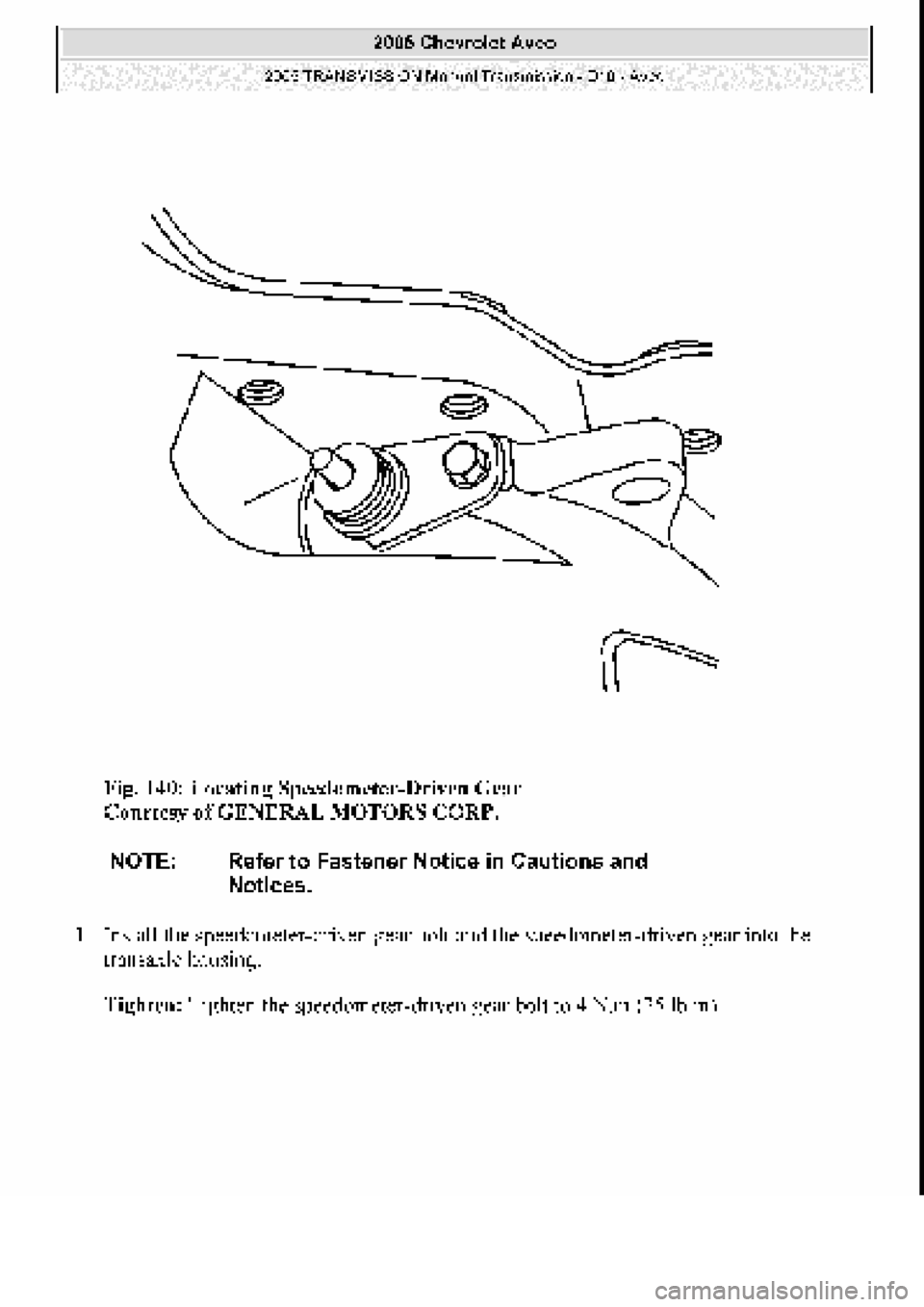 CHEVROLET AVEO 2002  Service Repair Manual 