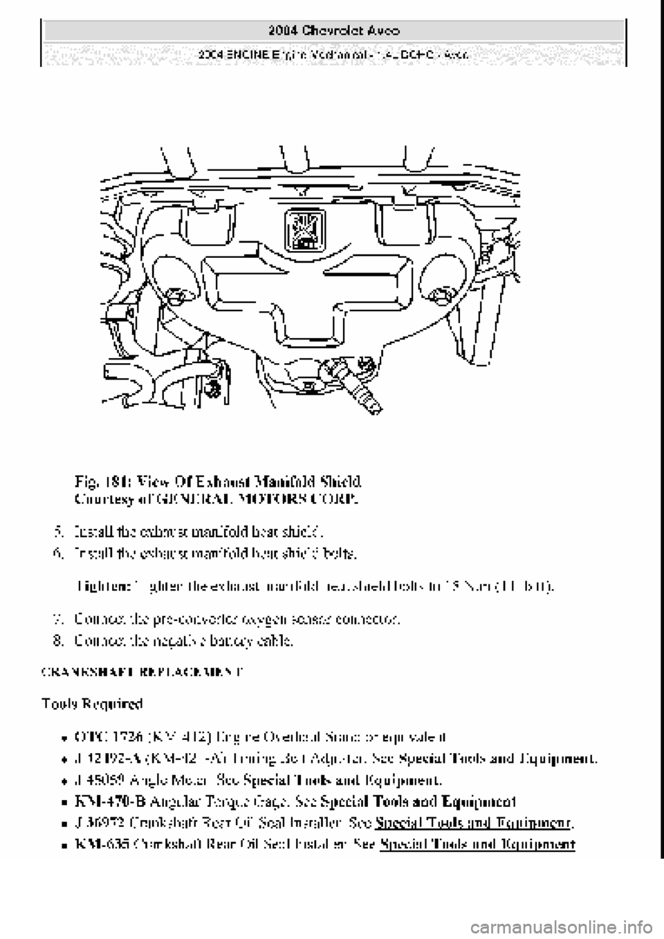 CHEVROLET AVEO 2002  Service Repair Manual 