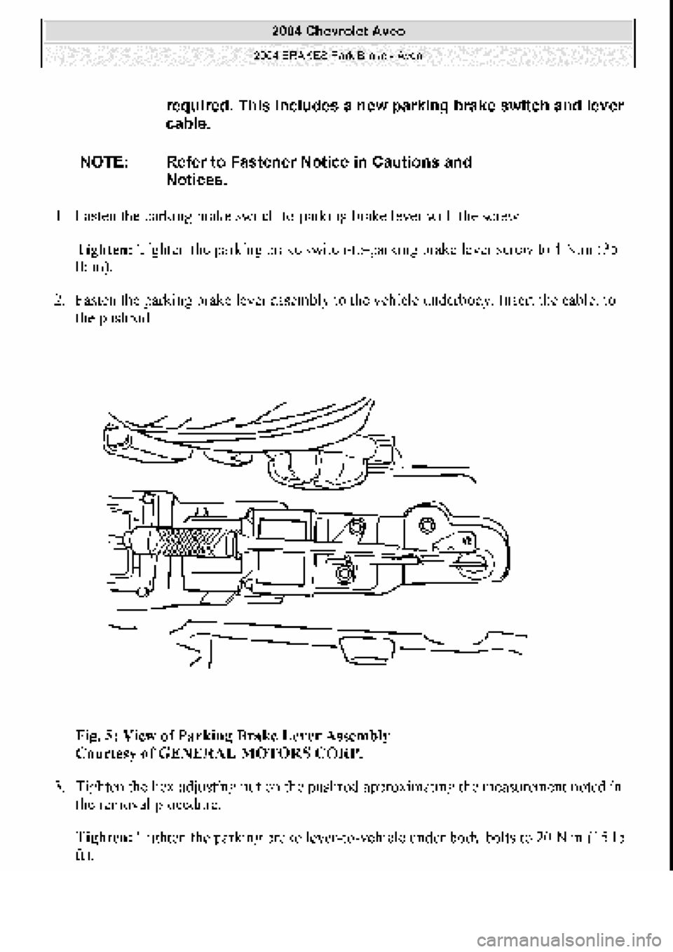 CHEVROLET AVEO 2002  Service Repair Manual 