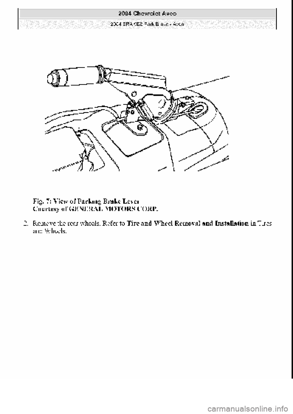 CHEVROLET AVEO 2002  Service Repair Manual 