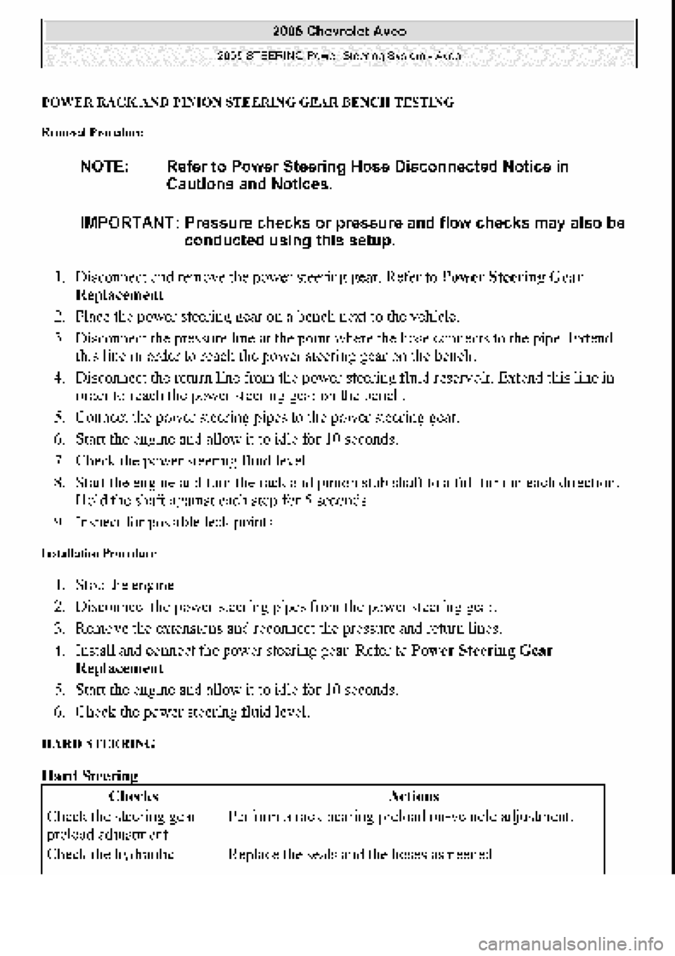 CHEVROLET AVEO 2002  Service Repair Manual 