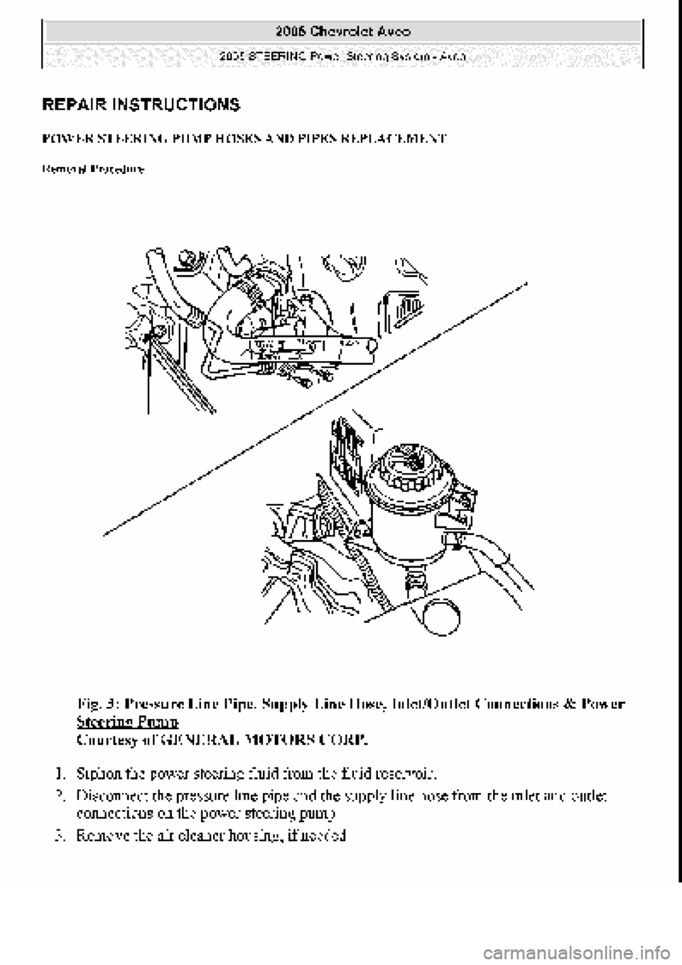 CHEVROLET AVEO 2002  Service Repair Manual 