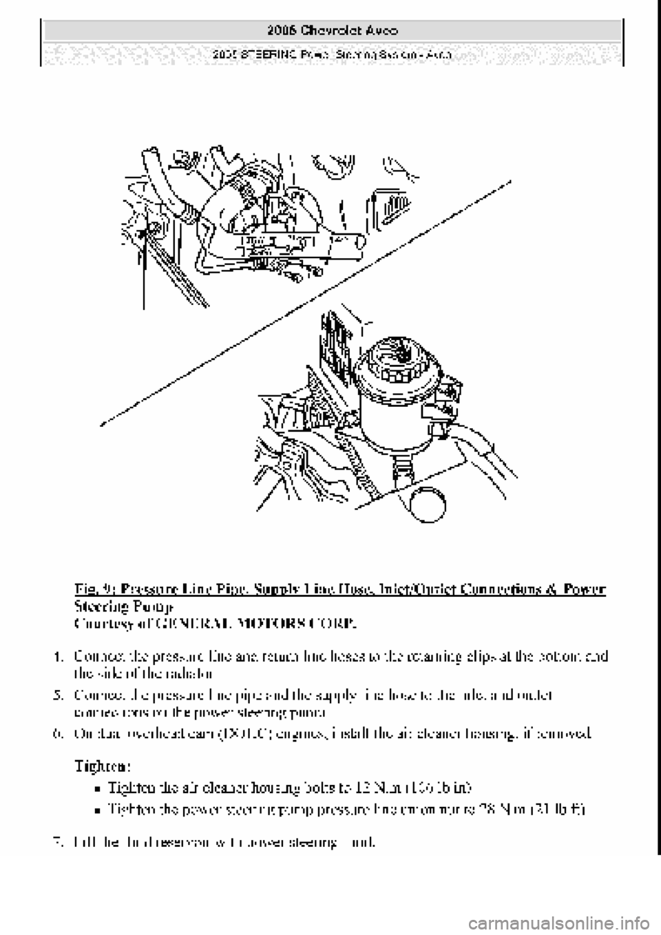 CHEVROLET AVEO 2002  Service Repair Manual 