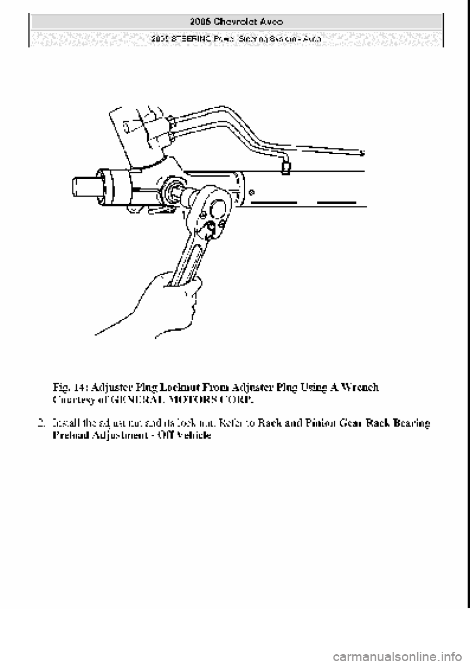 CHEVROLET AVEO 2002  Service Repair Manual 