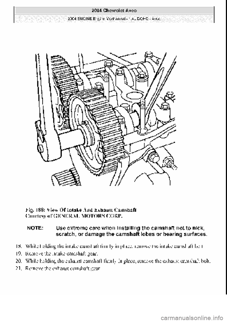 CHEVROLET AVEO 2002  Service Repair Manual 
