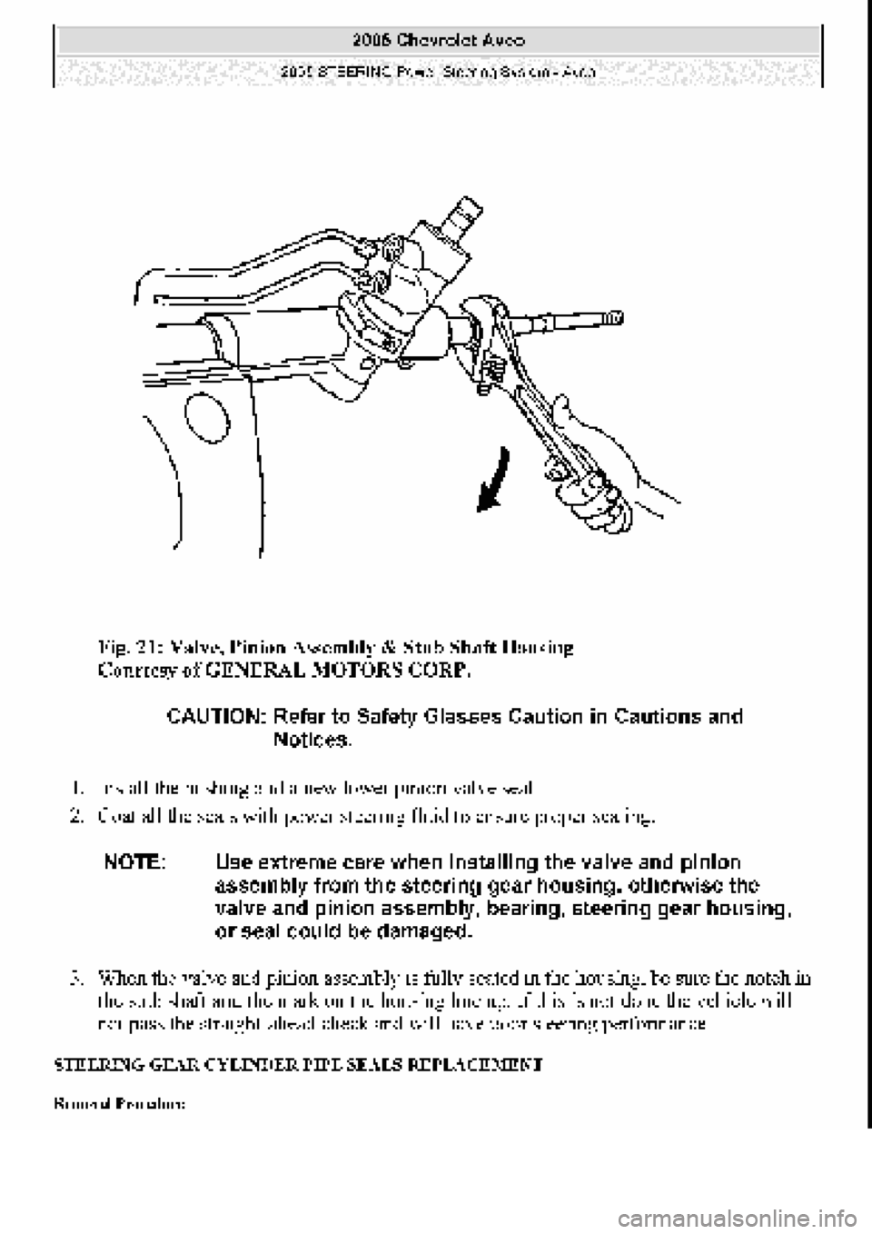CHEVROLET AVEO 2002  Service Repair Manual 