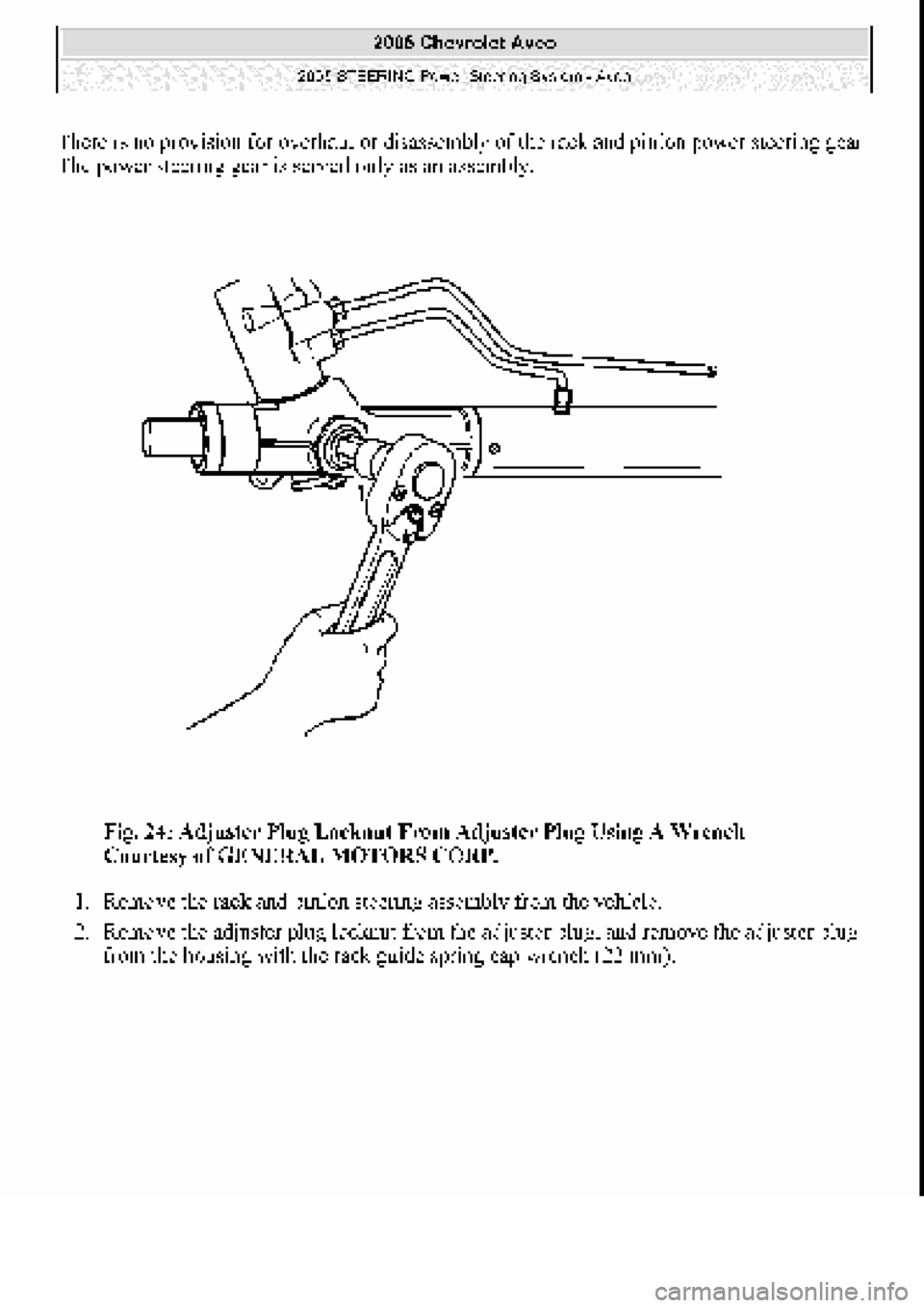 CHEVROLET AVEO 2002  Service Repair Manual 