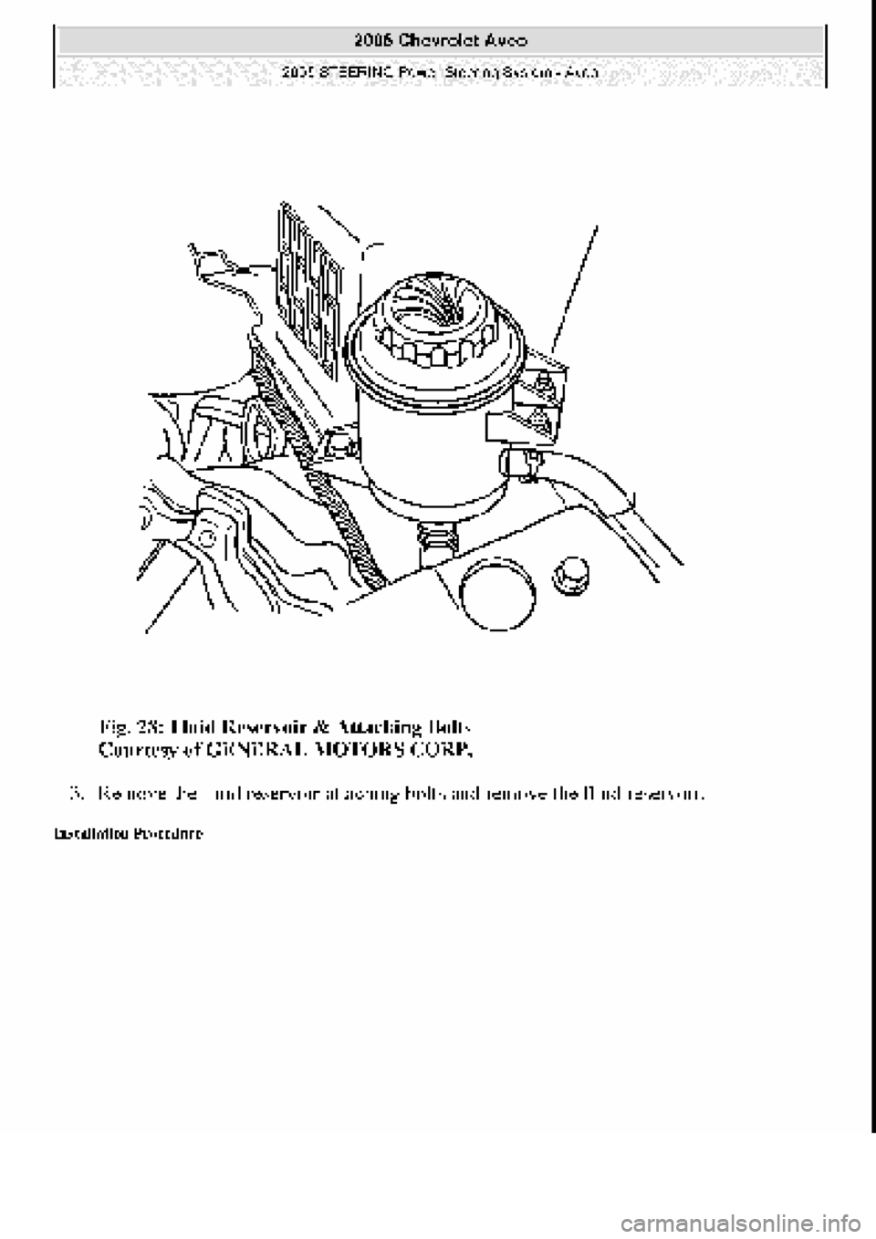 CHEVROLET AVEO 2002  Service Repair Manual 