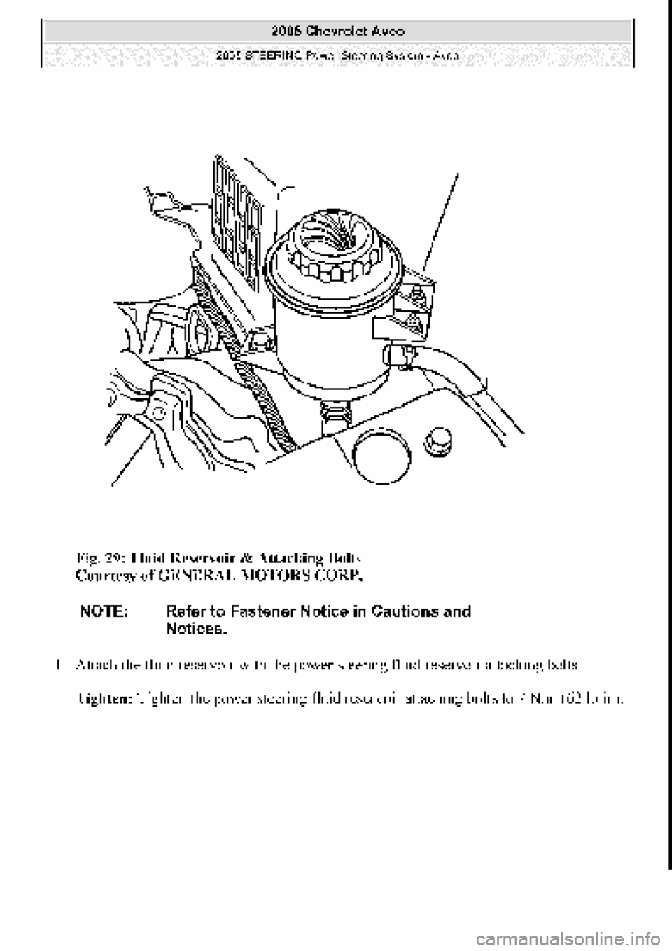 CHEVROLET AVEO 2002  Service Repair Manual 