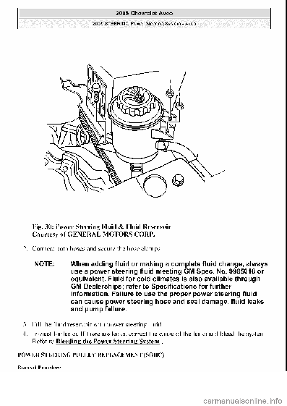 CHEVROLET AVEO 2002  Service Repair Manual 