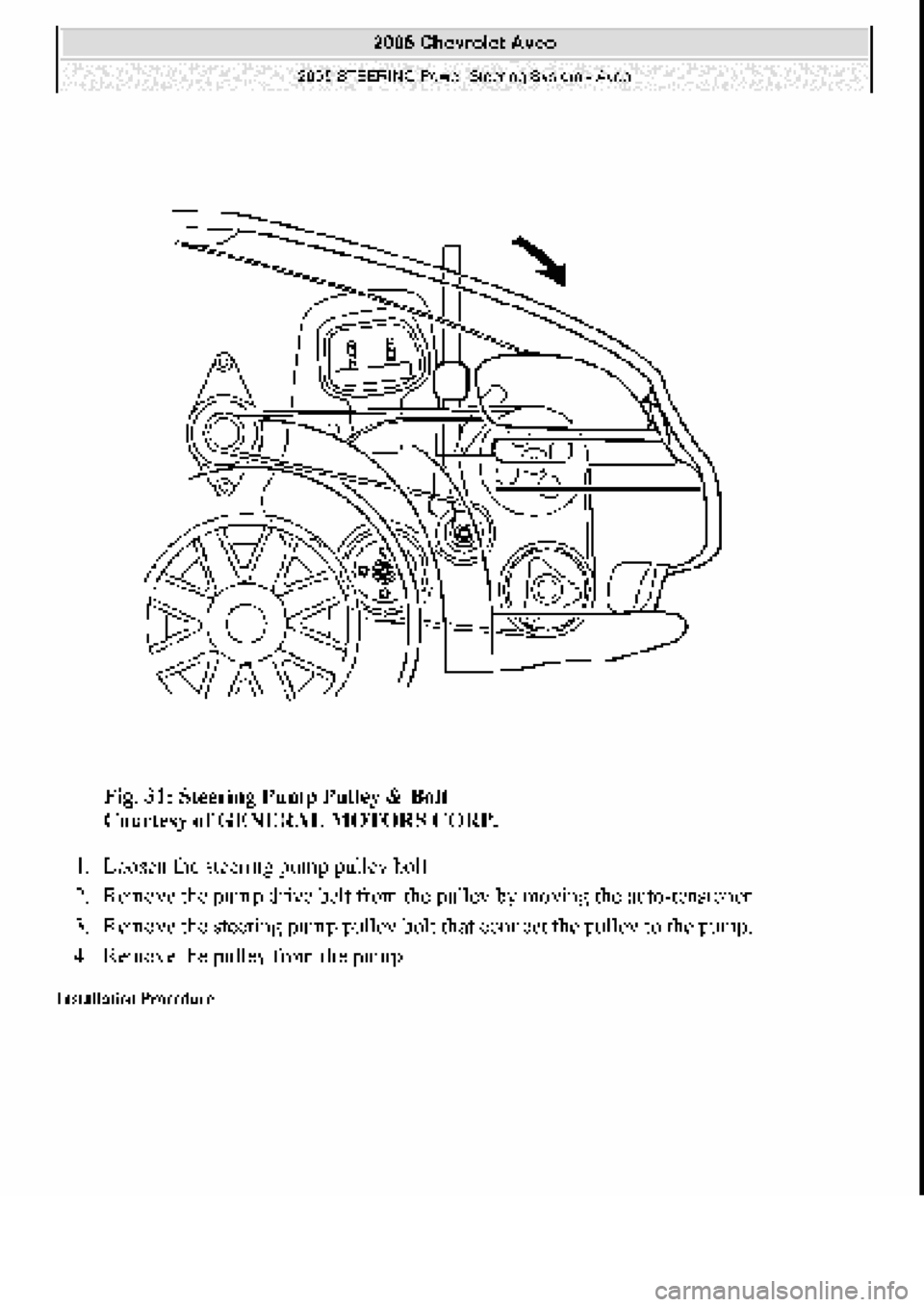 CHEVROLET AVEO 2002  Service Repair Manual 