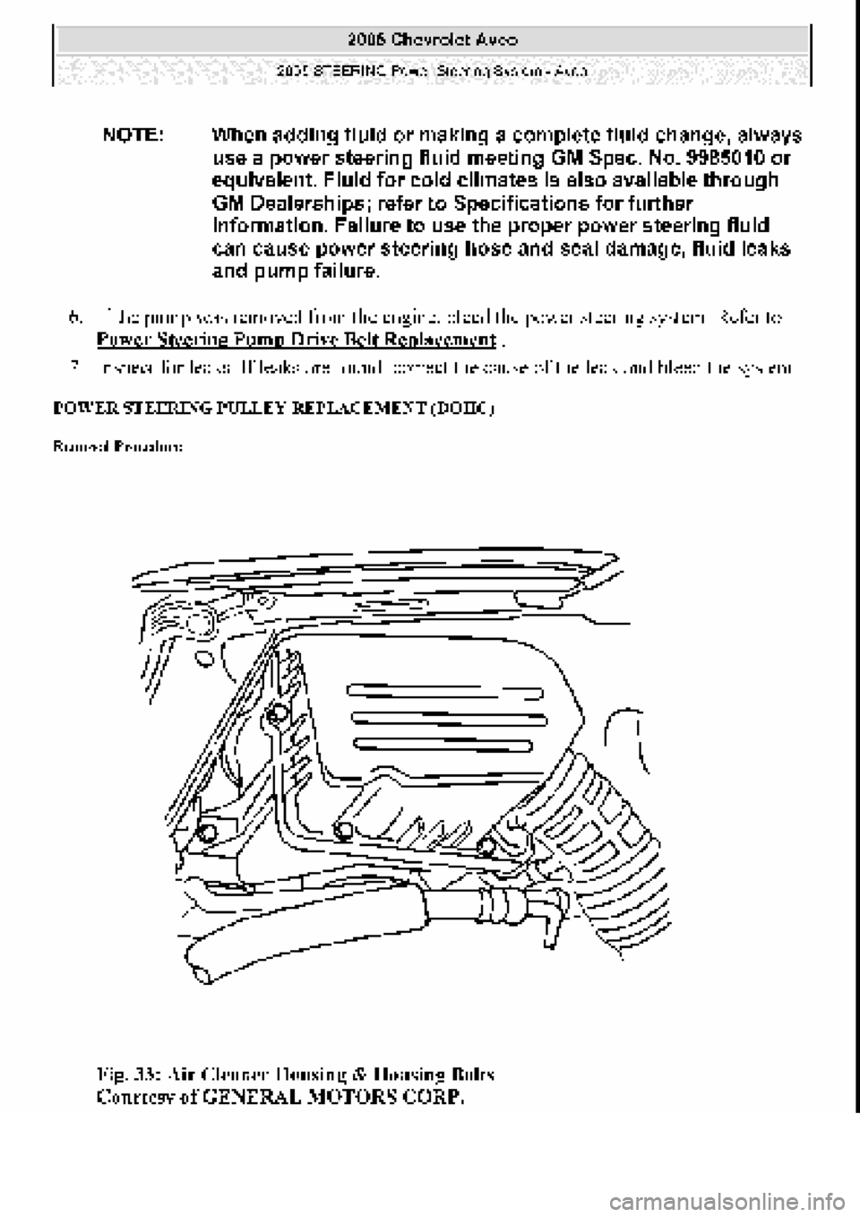 CHEVROLET AVEO 2002  Service Repair Manual 