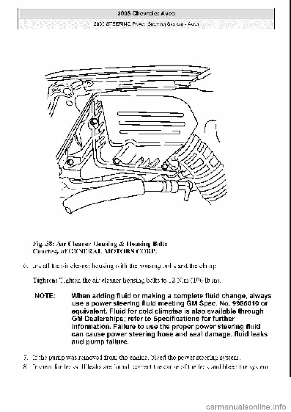 CHEVROLET AVEO 2002  Service Repair Manual 