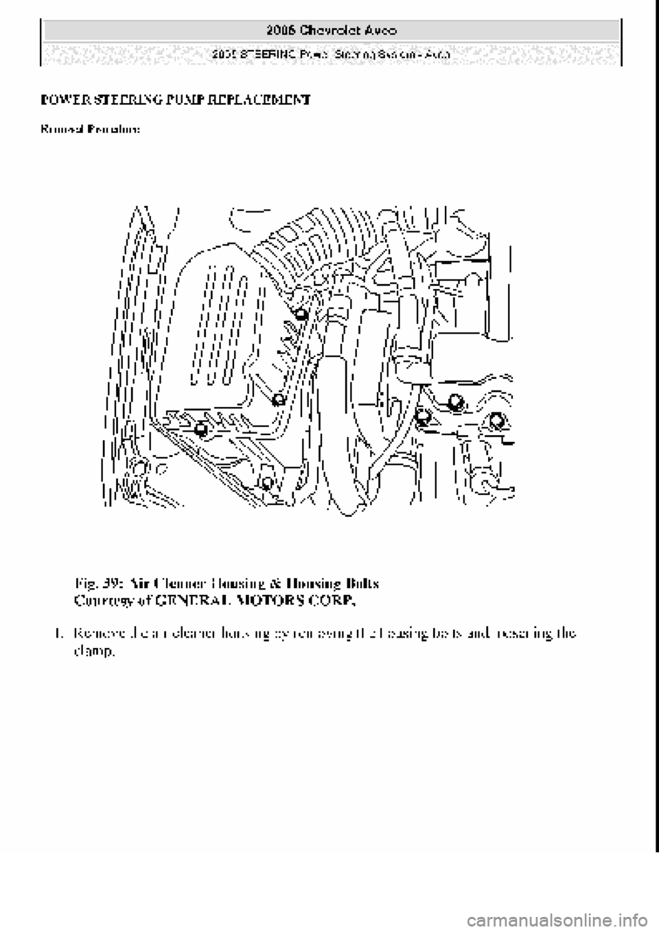 CHEVROLET AVEO 2002  Service Repair Manual 
