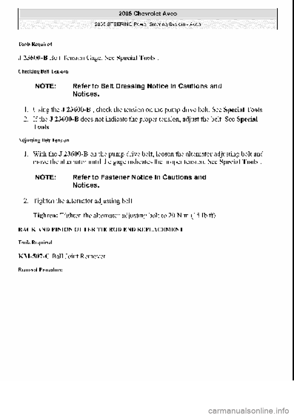 CHEVROLET AVEO 2002  Service Repair Manual 