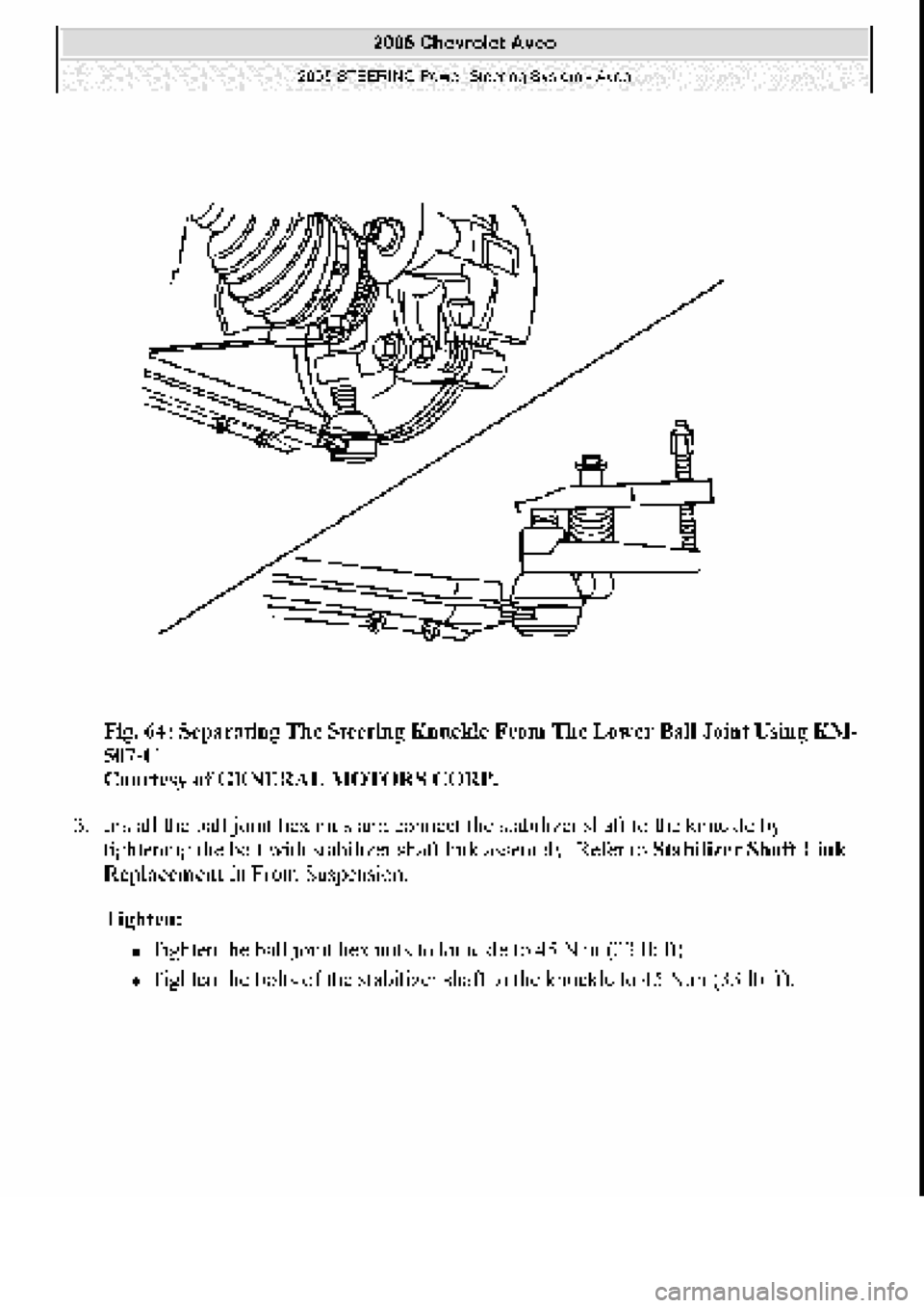 CHEVROLET AVEO 2002  Service Repair Manual 