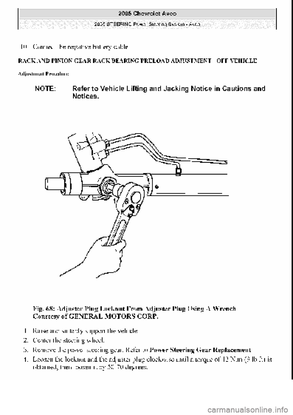 CHEVROLET AVEO 2002  Service Repair Manual 