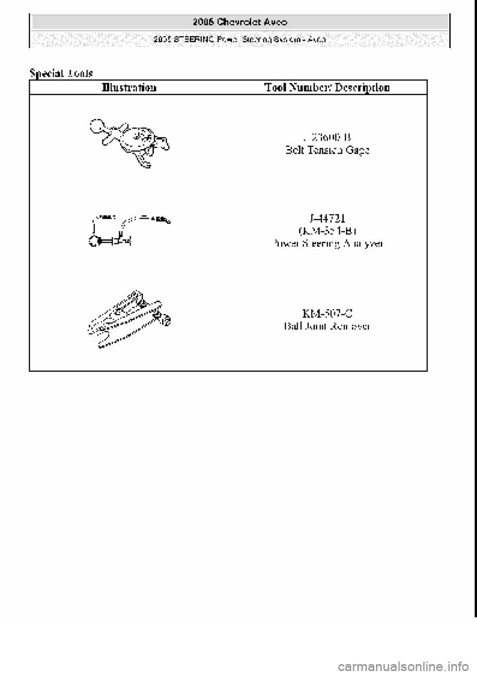 CHEVROLET AVEO 2002  Service Repair Manual 