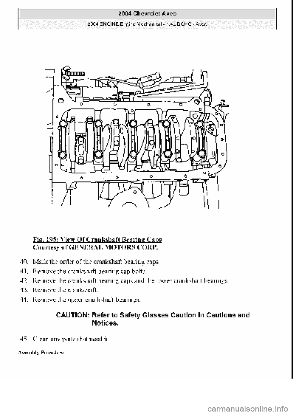 CHEVROLET AVEO 2002  Service Repair Manual 