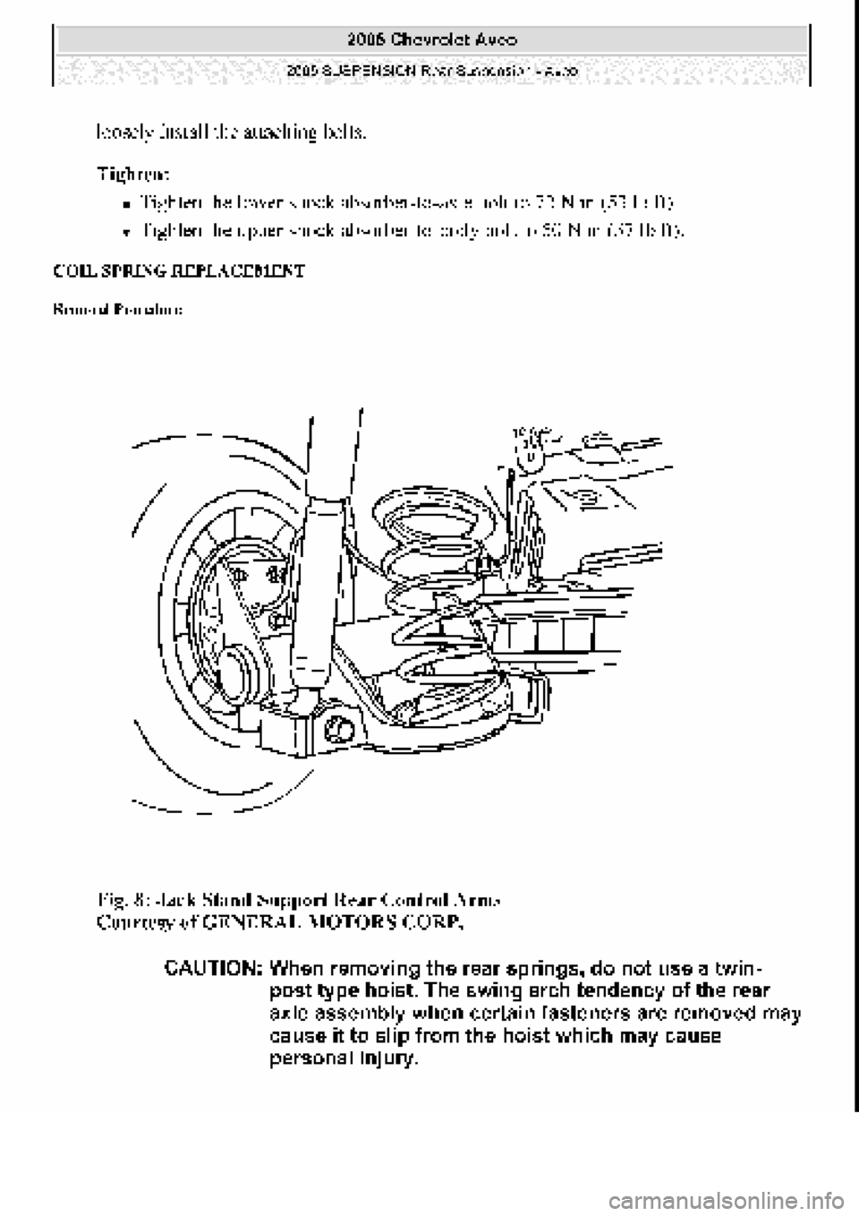 CHEVROLET AVEO 2002  Service Repair Manual 