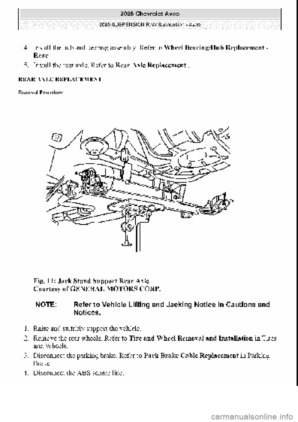 CHEVROLET AVEO 2002  Service Repair Manual 