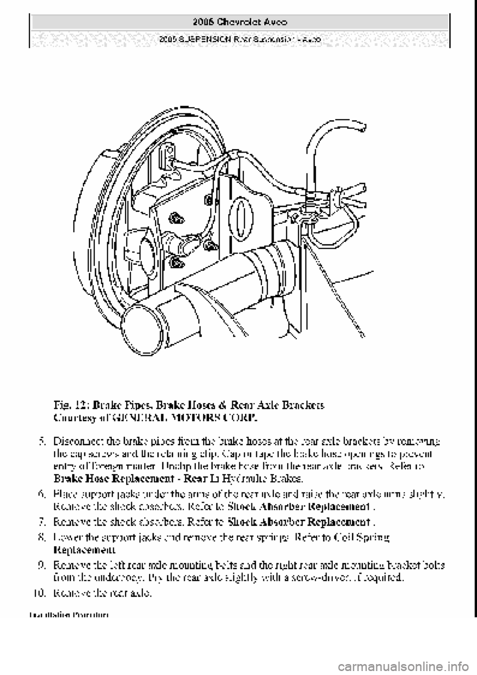 CHEVROLET AVEO 2002  Service Repair Manual 