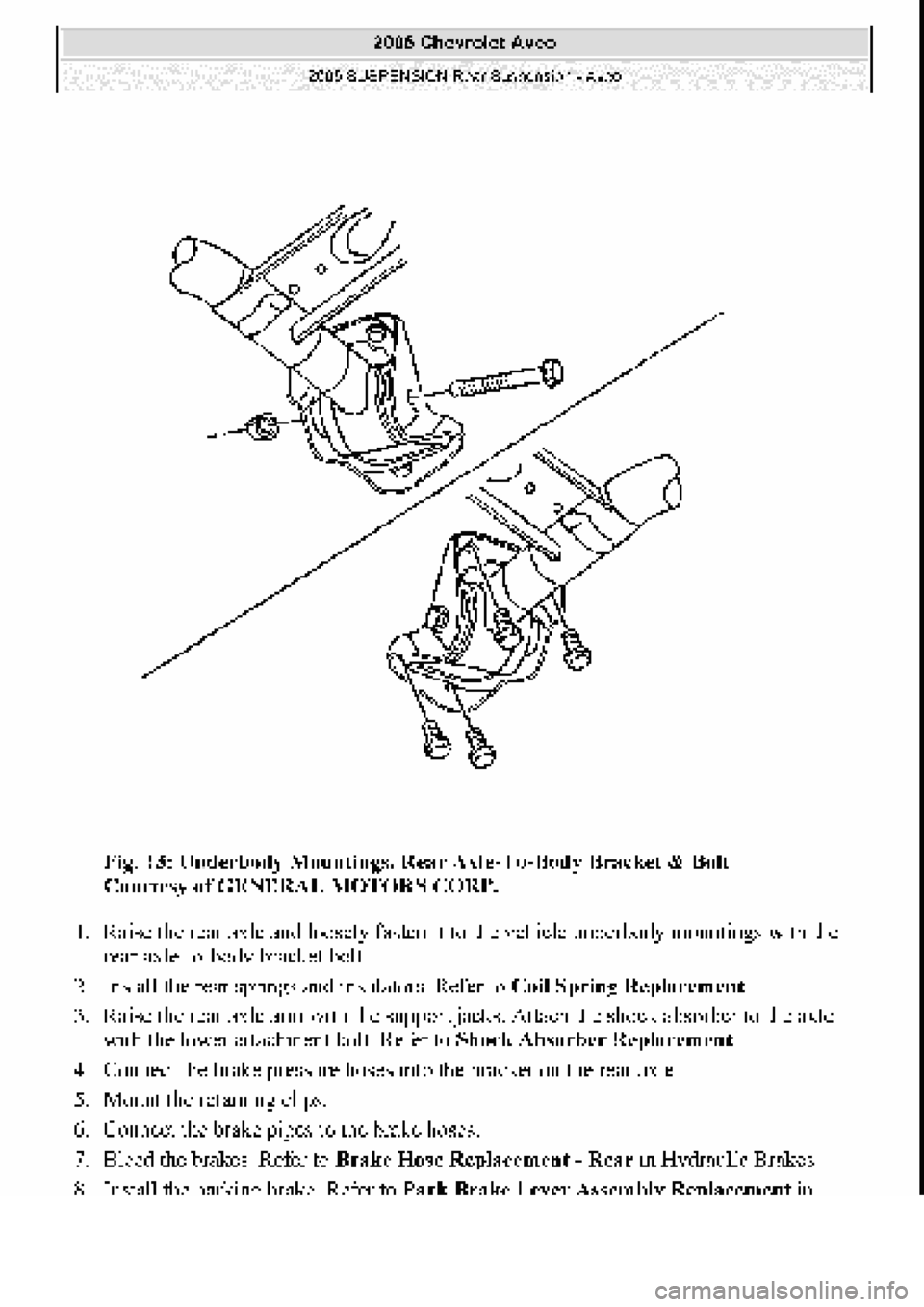 CHEVROLET AVEO 2002  Service Repair Manual 
