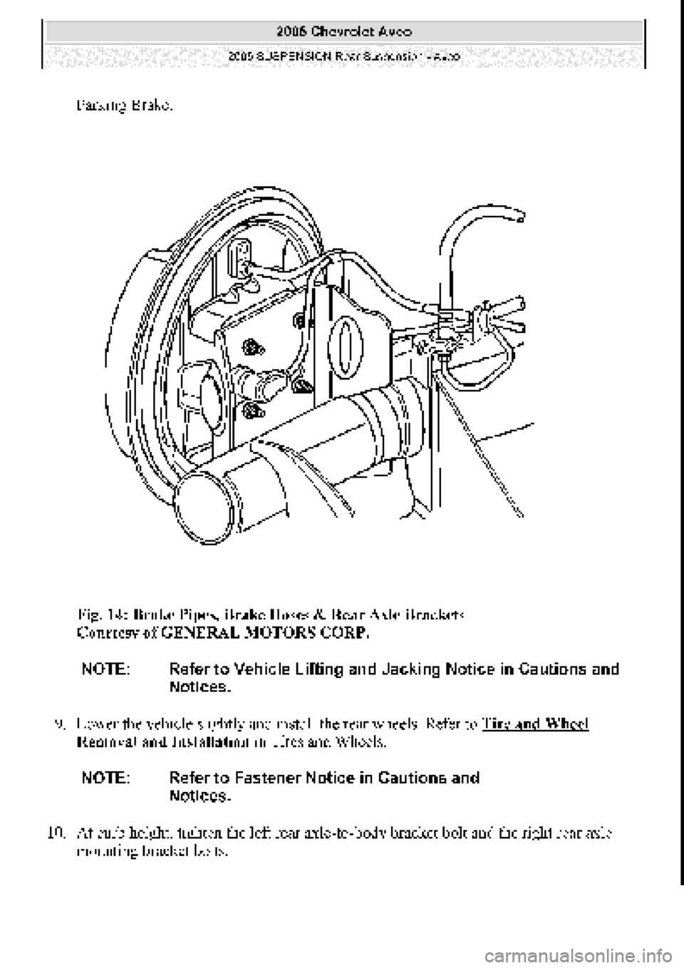 CHEVROLET AVEO 2002  Service Repair Manual 