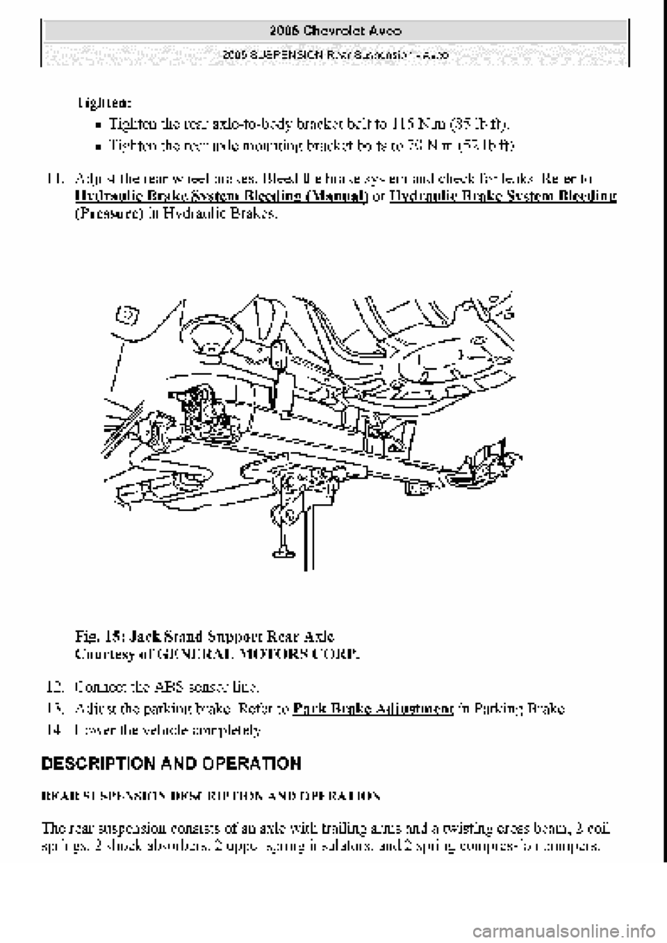 CHEVROLET AVEO 2002  Service Repair Manual 